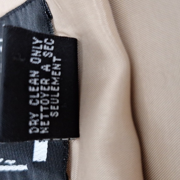 Finity Tan Quiet Luxury Cocktail 100% Silk Jacket and Dress Two Piece Set Size 8 - Picture 14 of 15